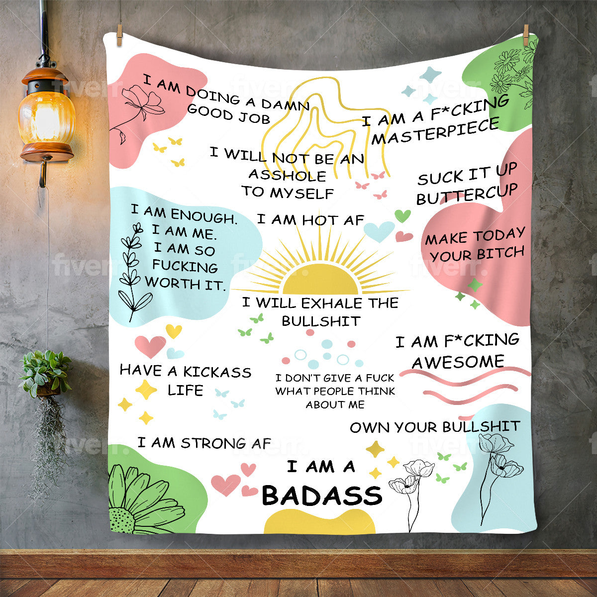 "I Am A Bad Ass" Blanket | Choose Your Favorite Blanket Style | 60x80