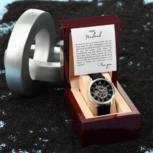 To My Husband | Men's Openwork Watch