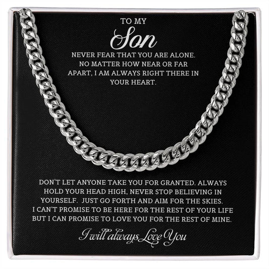 To My Son | Cuban Link Chain