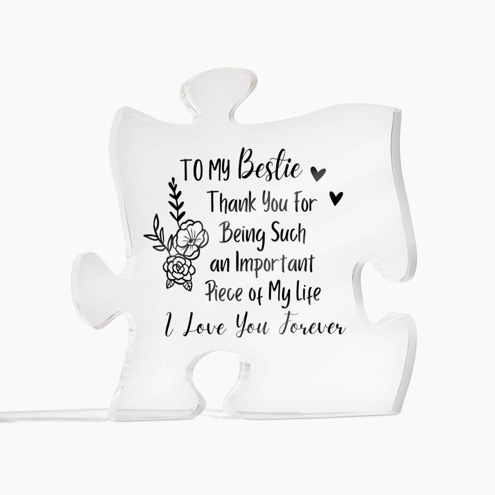 To My Bestie | Puzzle Shape Acrylic Plaque