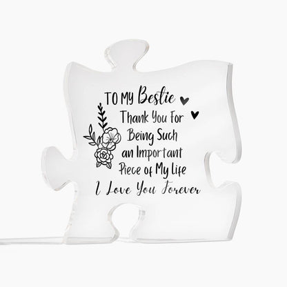 To My Bestie | Puzzle Shape Acrylic Plaque