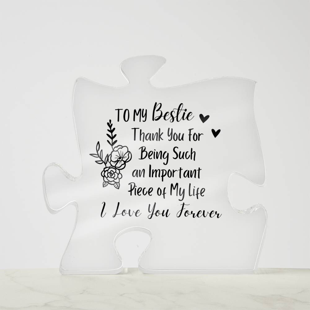 To My Bestie | Puzzle Shape Acrylic Plaque