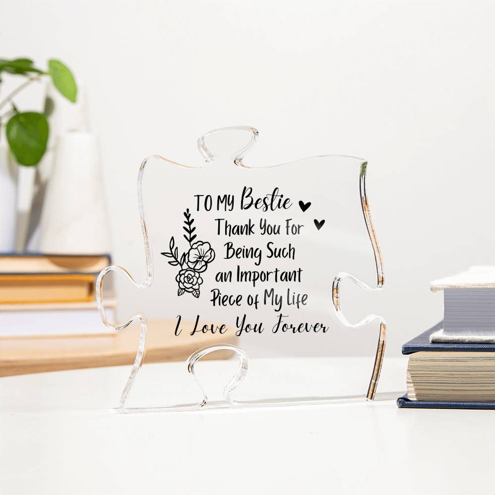 To My Bestie | Puzzle Shape Acrylic Plaque