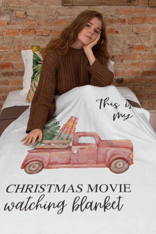 "This is my Christmas Movie Watching" Cozy Plush Fleece Blanket | 60x80