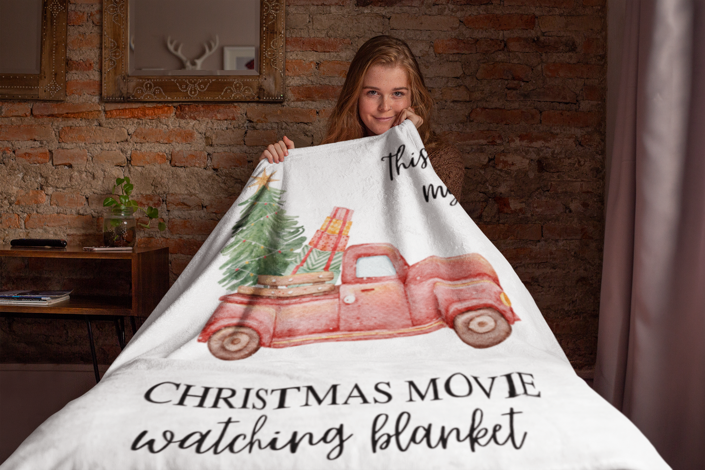 "This is my Christmas Movie Watching" Cozy Plush Fleece Blanket | 60x80