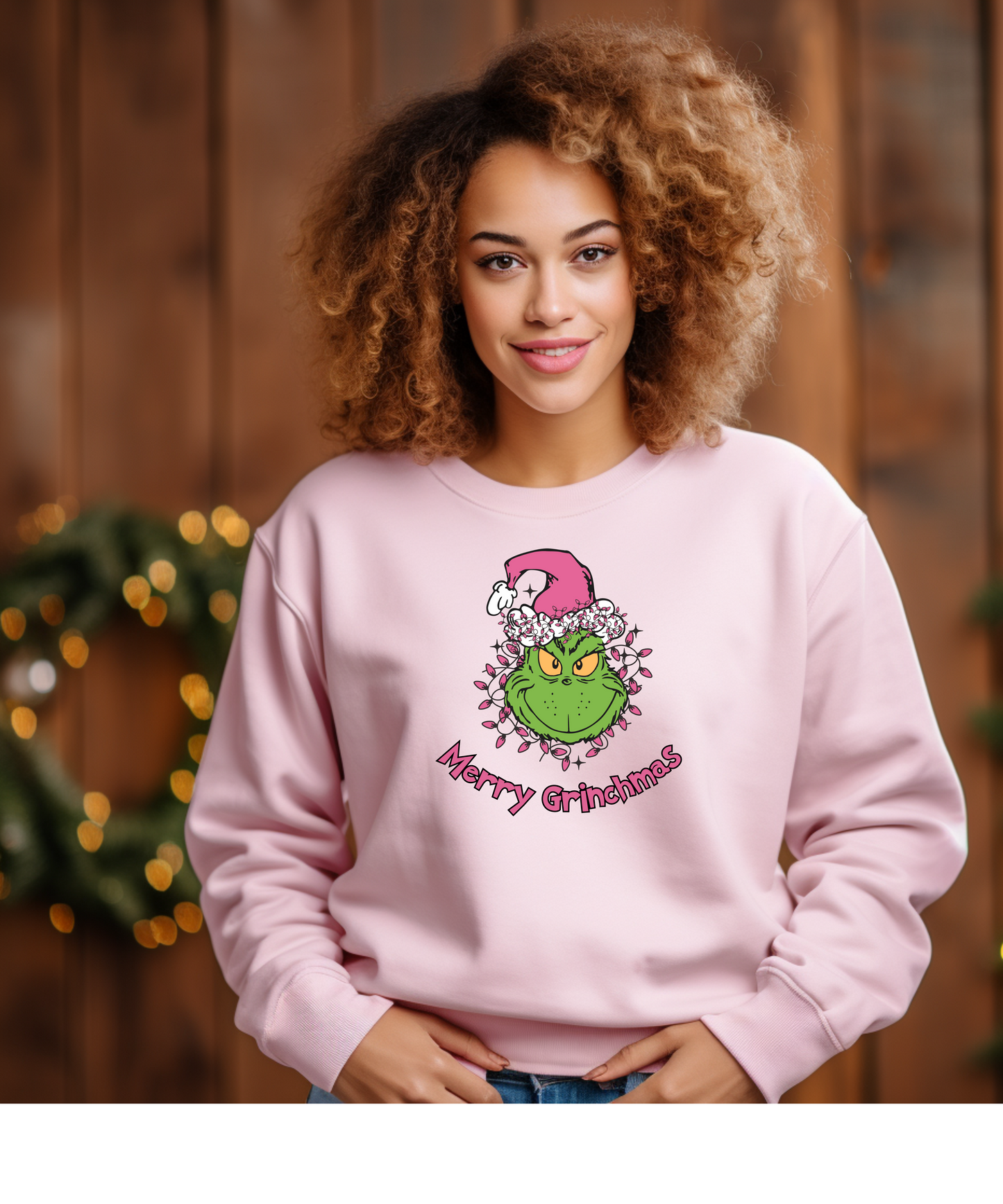 Merry Grinchmas Crewneck Pullover Sweatshirt - BONUS Front and Back Design