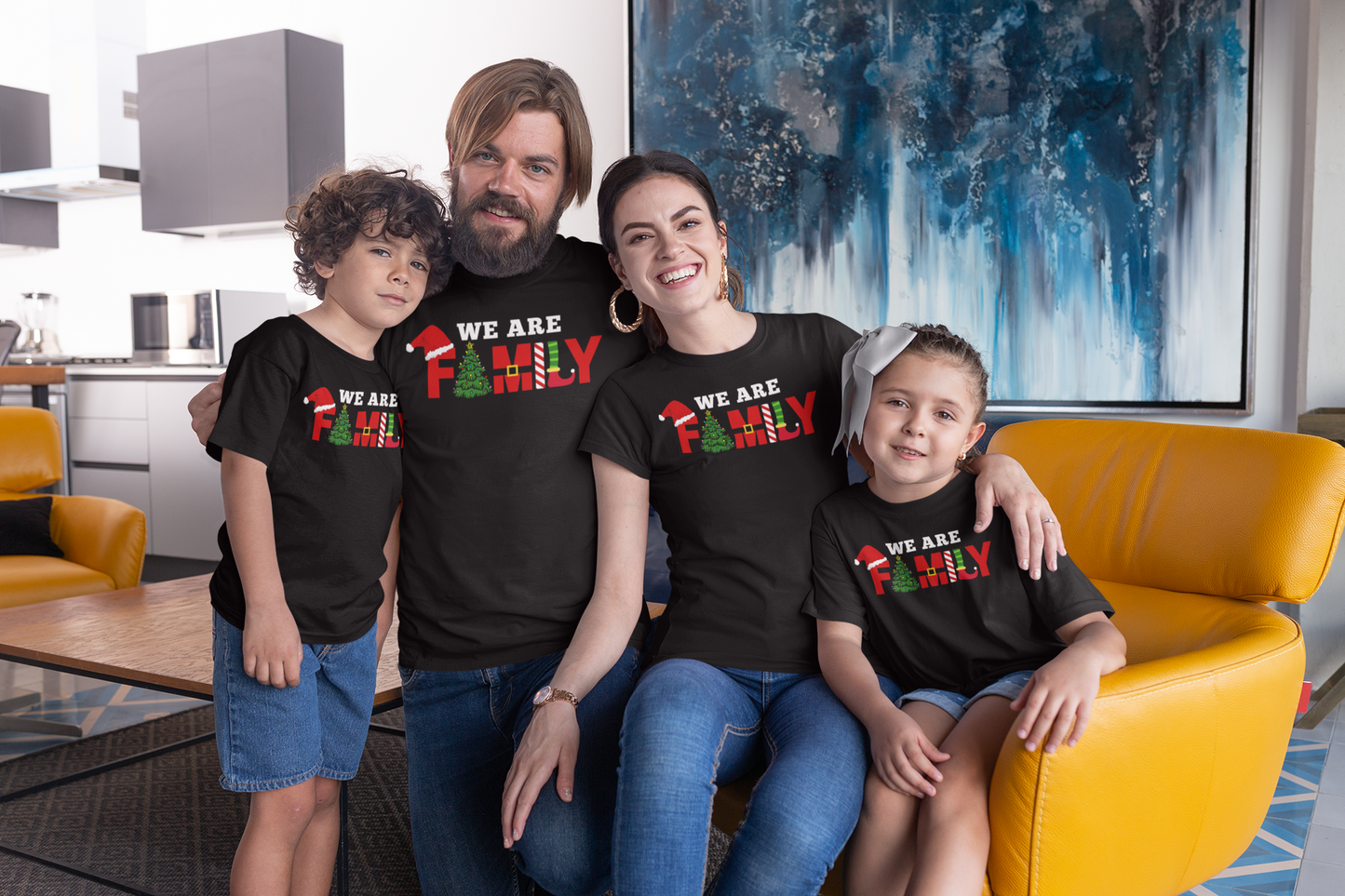 We Are Family Matching Christmas T-Shirts - Infant to Adult Sizes Available