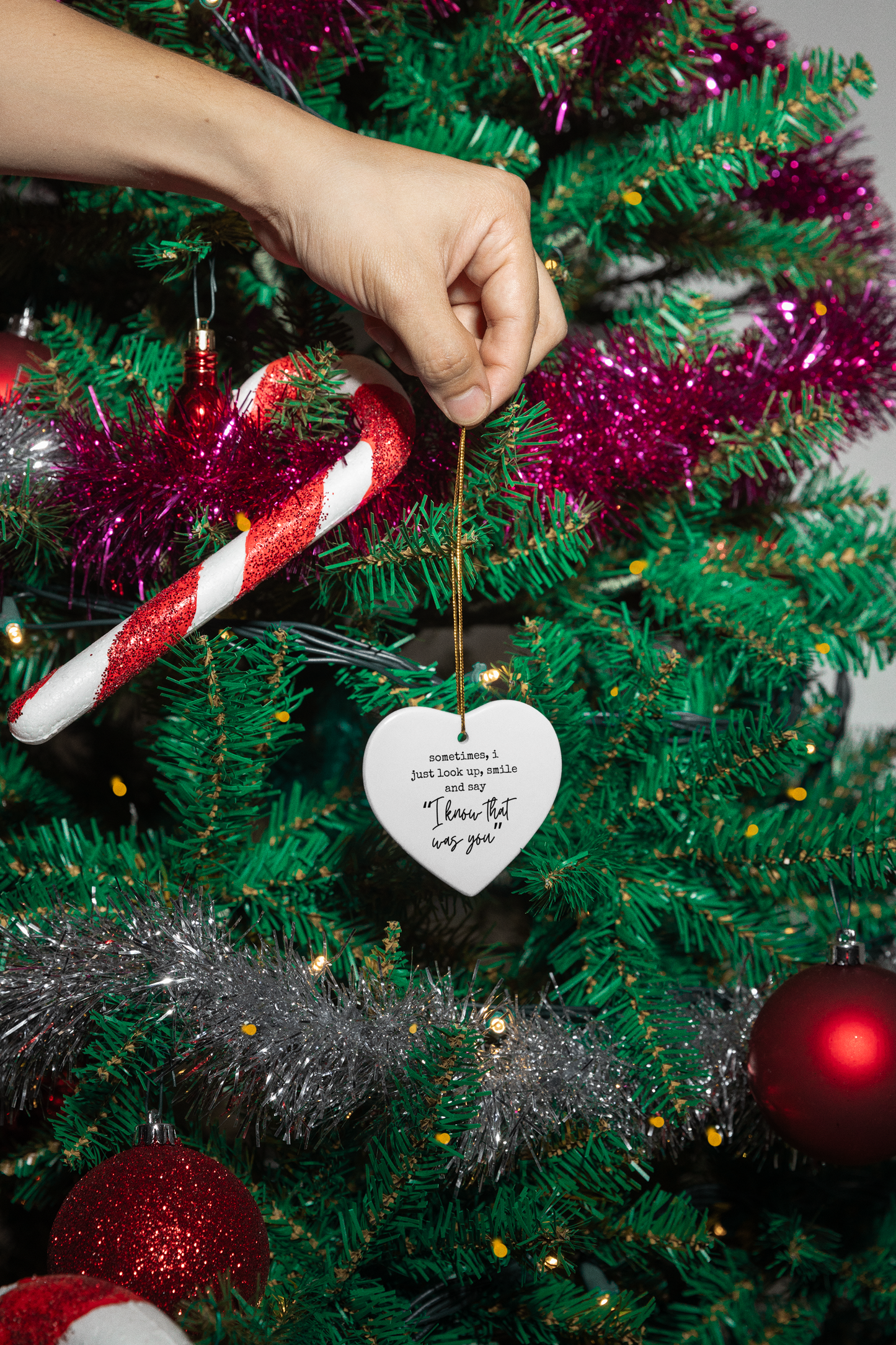 "Sometimes" Heart Bereavement Ornament