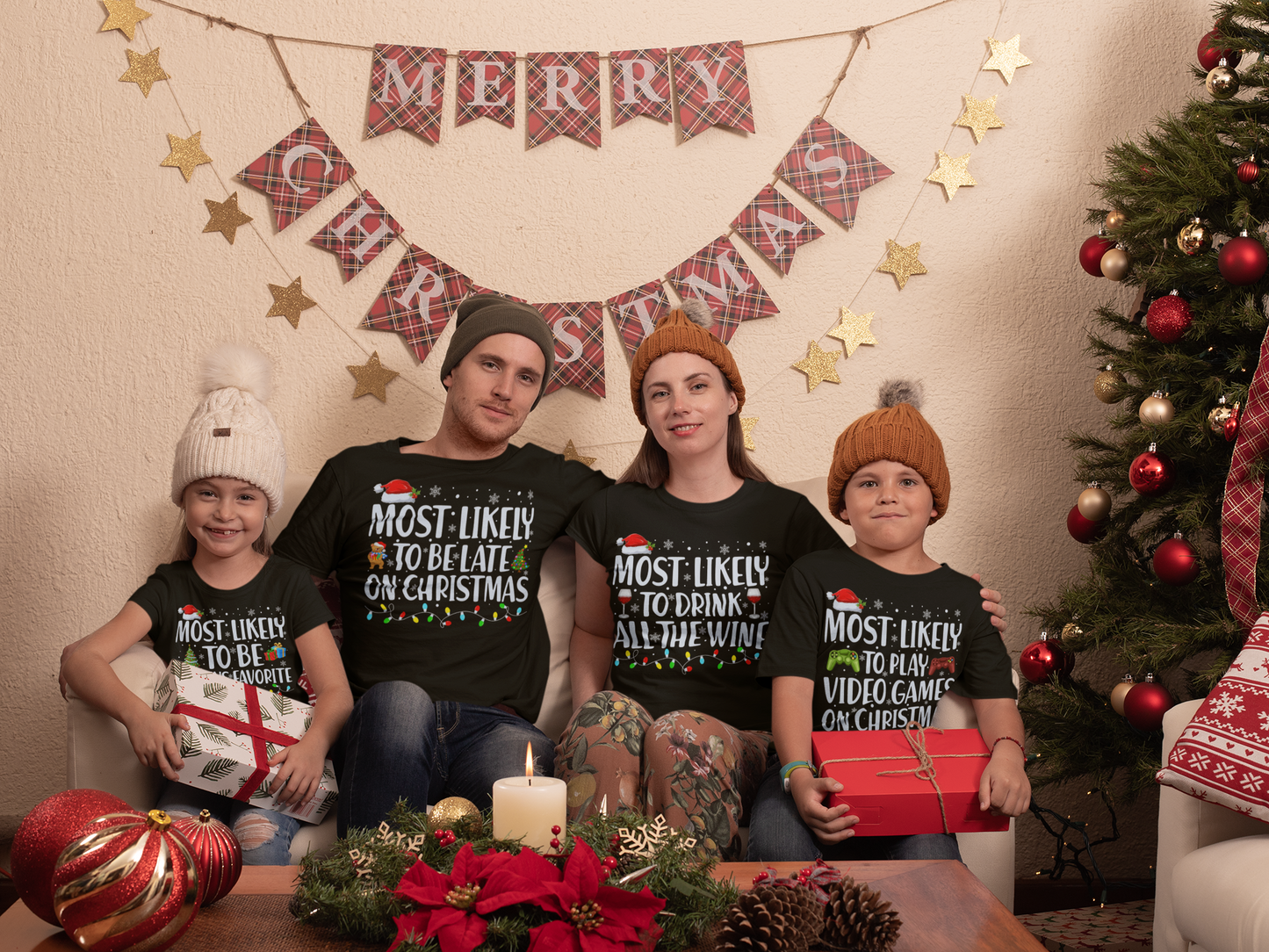 Most Likely To . . . Christmas Party/Family T-Shirts (Adult)