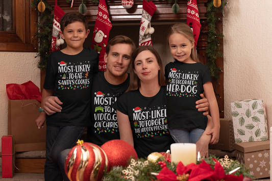 Most Likely To . . . Christmas Party/Family T-Shirts (Adult)