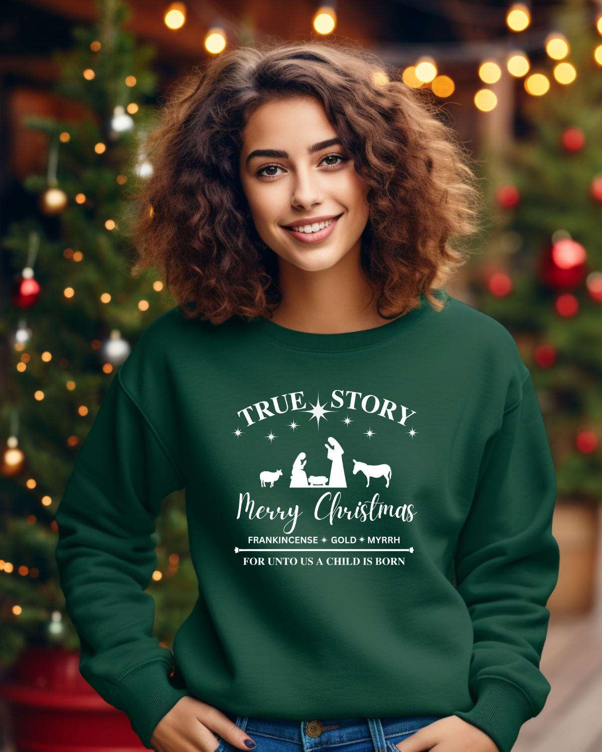 True Story - Christmas Nativity | Unisex Heavy Blend™ Crewneck Sweatshirt