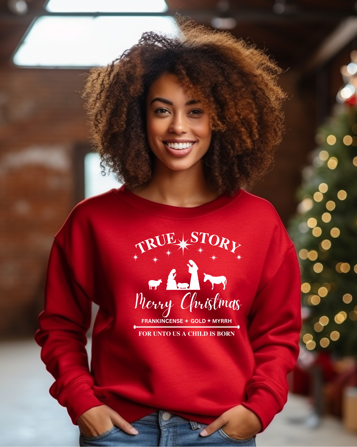 True Story - Christmas Nativity | Unisex Heavy Blend™ Crewneck Sweatshirt