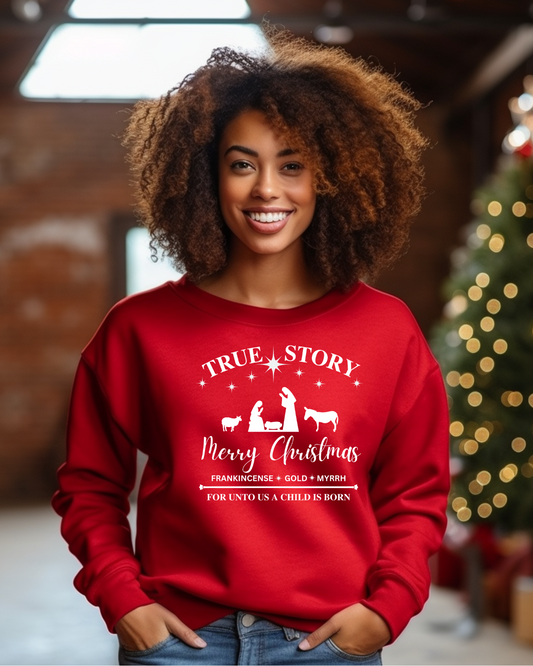 True Story - Christmas Nativity | Unisex Heavy Blend™ Crewneck Sweatshirt